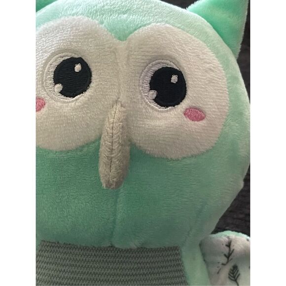 Millie & Ben Mint Green Soft Owl Plush Stuffed Animal Toy 10” - Picture 11 of 11